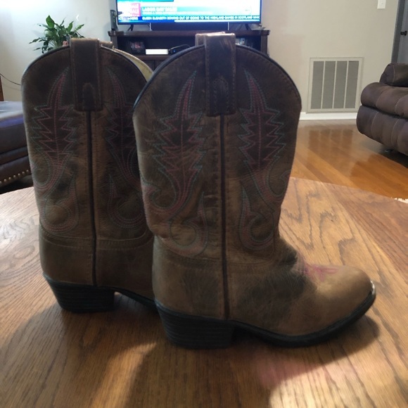 smoky mountain annie western boot round toe, brown distress, style 3551C - Picture 7 of 10